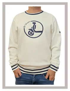 Sudadera hombre cuello caja crudo La Vespita 51179