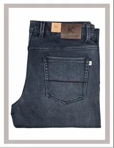 Pantalón de hombre semi pitillo vaquero terry en oscuro KOYOTE 508189 2
