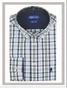 Camisa hombre tallas grandes de cuadros en blanco Forestal 900272