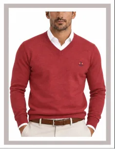 Jersey de hombre pico La Española en rojo 11003