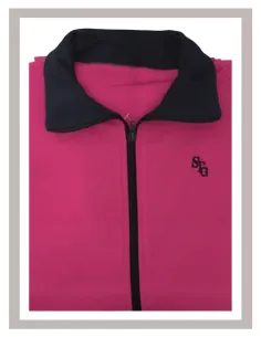 Sudadera mujer con cremallera en fucsia y marino de Strategga Mod-300 2