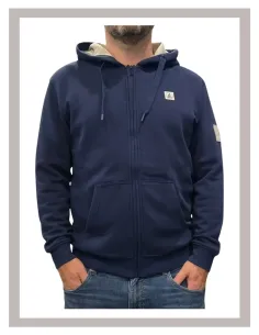 Sudadera hombre cremallera marino La Vespita 51175