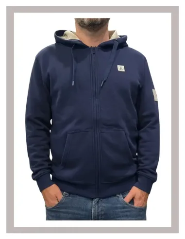 Sudadera hombre cremallera marino La Vespita 51175