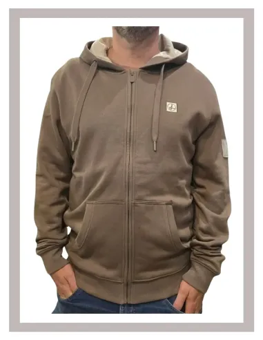 Sudadera hombre cremallera topo La Vespita 51175