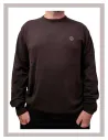 Jersey hombre cuello caja de punto en marrón La Vespita 51187
