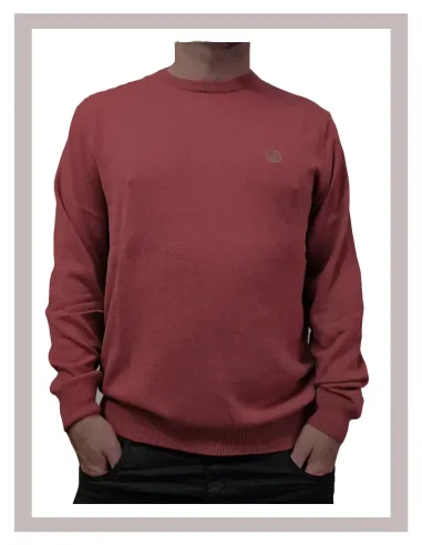 Jersey hombre cuello caja de punto en rojo La Vespita 51187