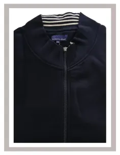 Sudadera con cremallera en azul marino de Roberto Bassi Mod-Maya 2