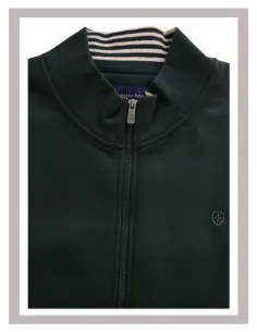 Sudadera con cremallera verde botella de Roberto Bassi Mod-Maya 2