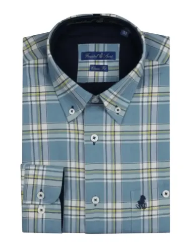 Camisa hombre viella tallas grandes de cuadros de Forestal 900743