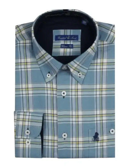 Camisa hombre viella tallas grandes de cuadros de Forestal 900743