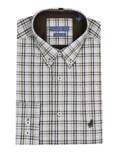 Camisa hombre viella tallas grandes de cuadros de Forestal 900745