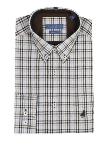 Camisa hombre viella tallas grandes de cuadros de Forestal 900745