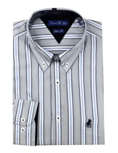 Camisa hombre tallas grandes con rayas azules Forestal 900588