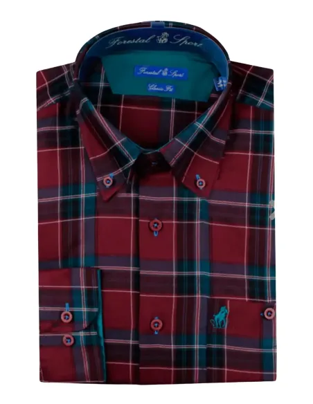 Camisa hombre viella tallas grandes de cuadros de Forestal 900742