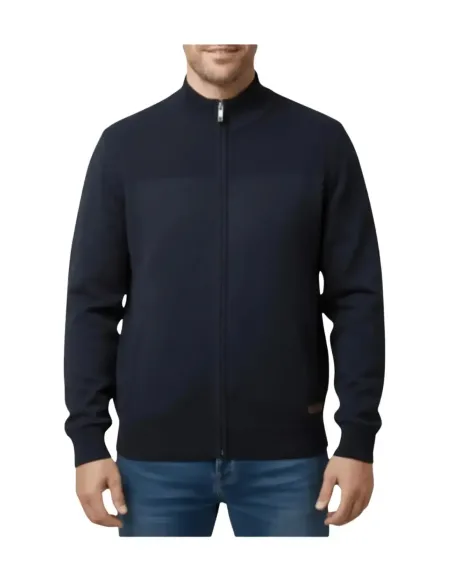 Chaqueta hombre punto de tallas grandes en marino Forestal 350584