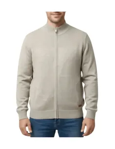 Chaqueta hombre punto de tallas grandes en beige Forestal 350584