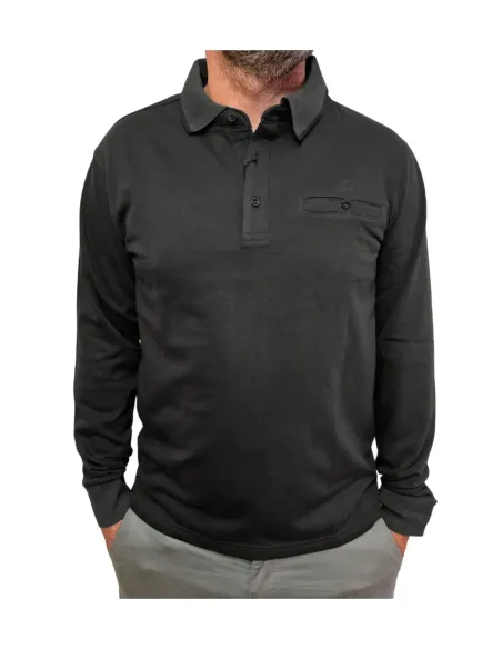 Polo de hombre manga larga en marengo Luiyi's 580