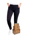 Leggins mujer negro básico de algodón-lycra Strategga 107