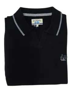 Jersey de hombre cuello polo La Vespita en negro 51052