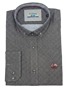 Camisa hombre en verde con rombitos La Vespita 5701
