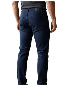 Pantalón vaquero hombre elástico semi pitillo azul oscuro Losan 25004 2