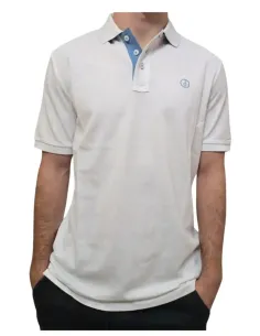 Polo de hombre manga corta básico La Vespita blanco 51107