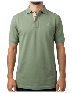 Polo de hombre manga corta básico La Vespita kaki 51107