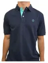 Polo de hombre manga corta básico La Vespita marino 51107