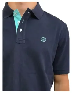 Polo de hombre manga corta básico La Vespita marino 51107 2