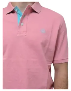 Polo de hombre manga corta básico La Vespita rosa 51107 2