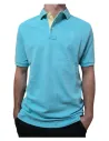 Polo de hombre manga corta básico La Vespita turquesa 51107