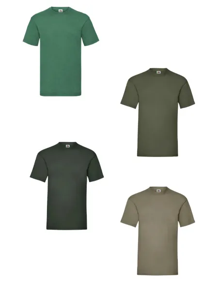 Camiseta FRUIT OF THE LOOM manga corta de algodón verdosos