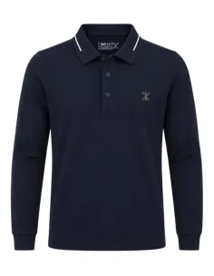Polo hombre manga larga La Española en azul marino 10998 2