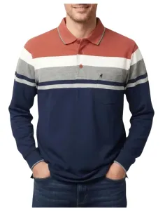 Polo hombre manga larga marino rayas Forestal Mod-720586