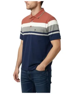 Polo hombre manga corta marino rayas Forestal Mod-721586 2
