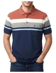 Polo hombre manga corta marino rayas Forestal Mod-721586