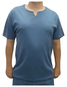 Camiseta de hombre manga corta Losan en azul lavado 25003