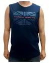 Camiseta de hombre sin mangas en azul oscuro Losan 25018