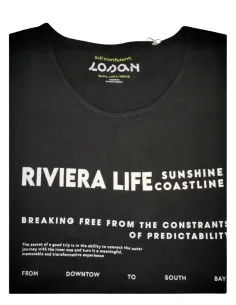 Camiseta de hombre sin mangas en negro Losan 25018