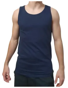 Camiseta de hombre tirantes en azul marino Losan 25044