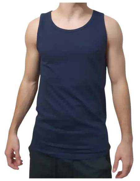 Camiseta de hombre tirantes en azul marino Losan 25044