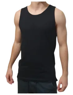 Camiseta de hombre tirantes en negro Losan 25044