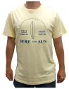 Camiseta de hombre manga corta Losan de algodón amarillo 25035