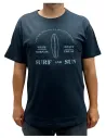Camiseta de hombre manga corta Losan de algodón azul marino 25035