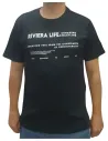 Camiseta de hombre manga corta Losan de algodón en negro 25035