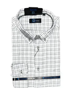 Camisa de hombre viella crudo con cuadros Davo 433