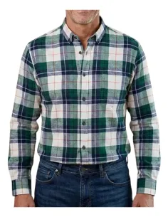Camisa de hombre viella verde con cuadros Davo 479 2