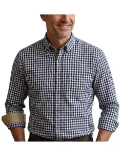 Camisa de hombre viella marino con cuadros Renuty 456 2