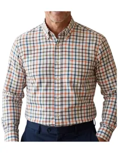 Camisa de hombre viella crudo con cuadros Davo 461 2