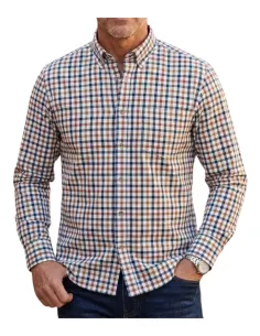 Camisa de hombre viella con cuadros Davo 439 2
